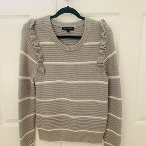 Gray striped sweater